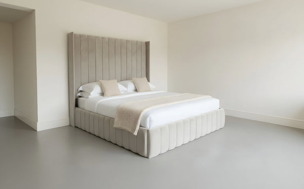 Haven Panel Bed – Modern Upholstered Panel Bed Frame