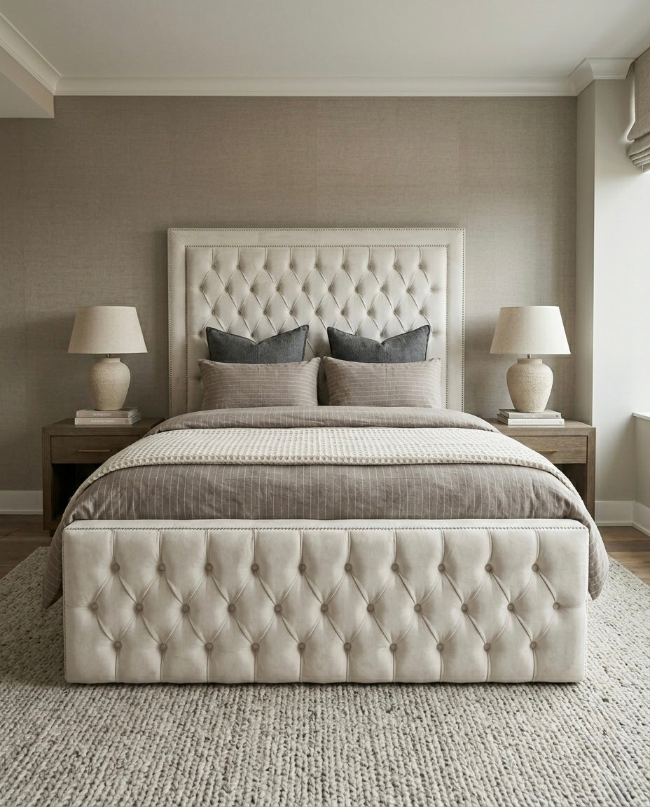 Aria Hilton Bed – Luxury upholstered frame