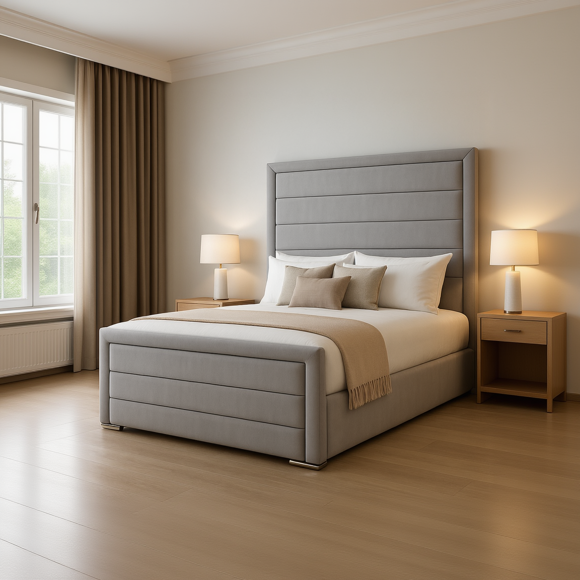 Aurora Luxe Bed – Premium Upholstered Bed Frame