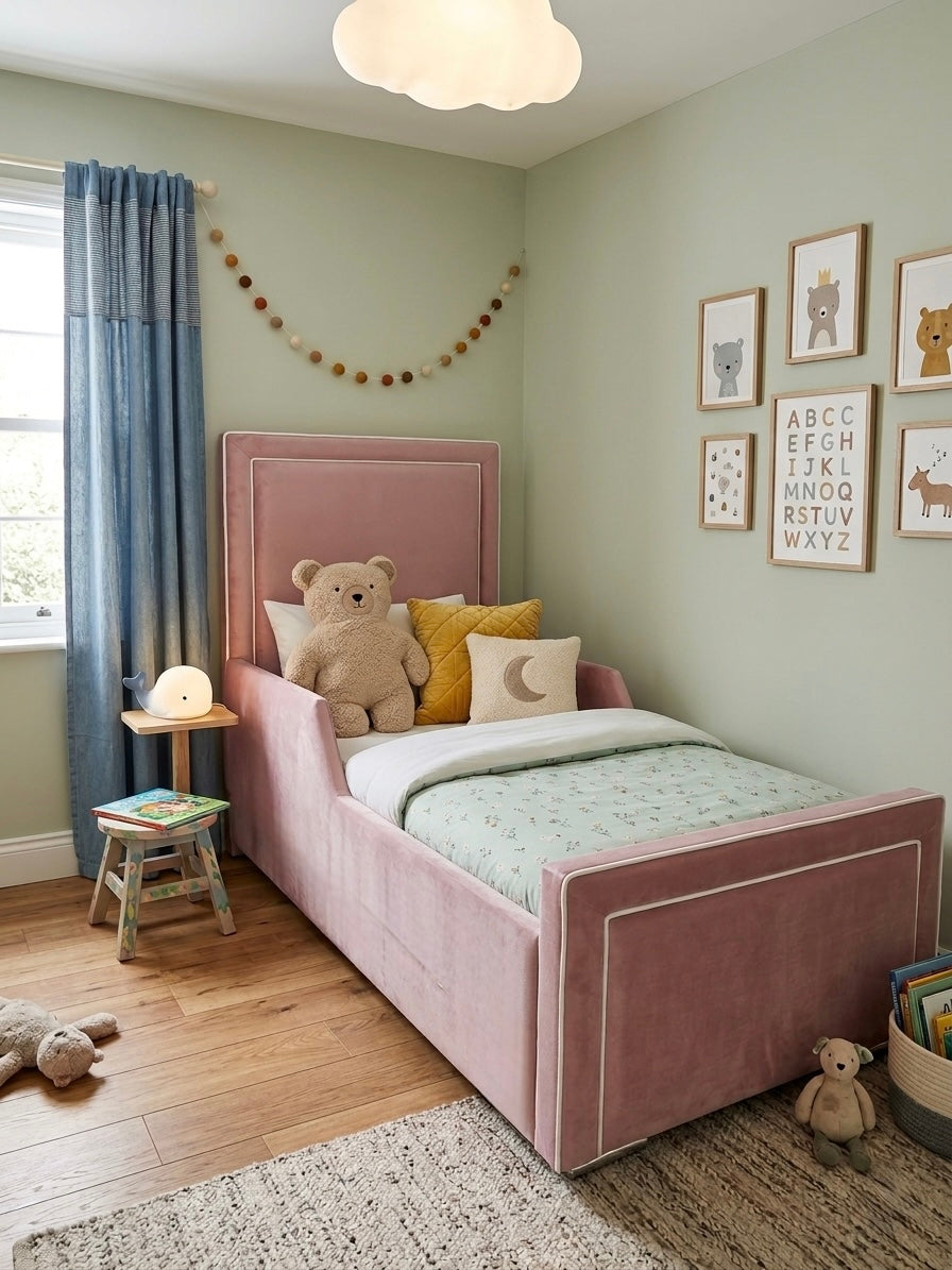 Little Dreamer Piped Upholstered Kids’ Bed