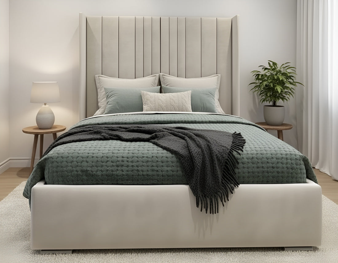 Kensington Wingback Bed frame | Optional Gas-lift Storage