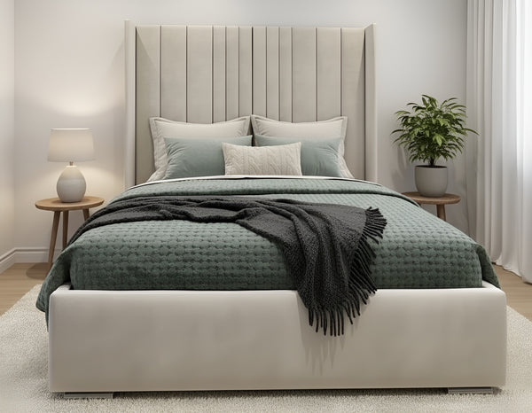 Kensington Wingback Bed frame | Optional Gas-lift Storage