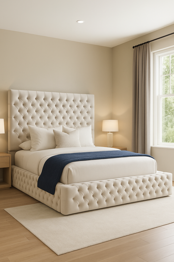 Ravello Plush Bed – Premium Upholstered Finish