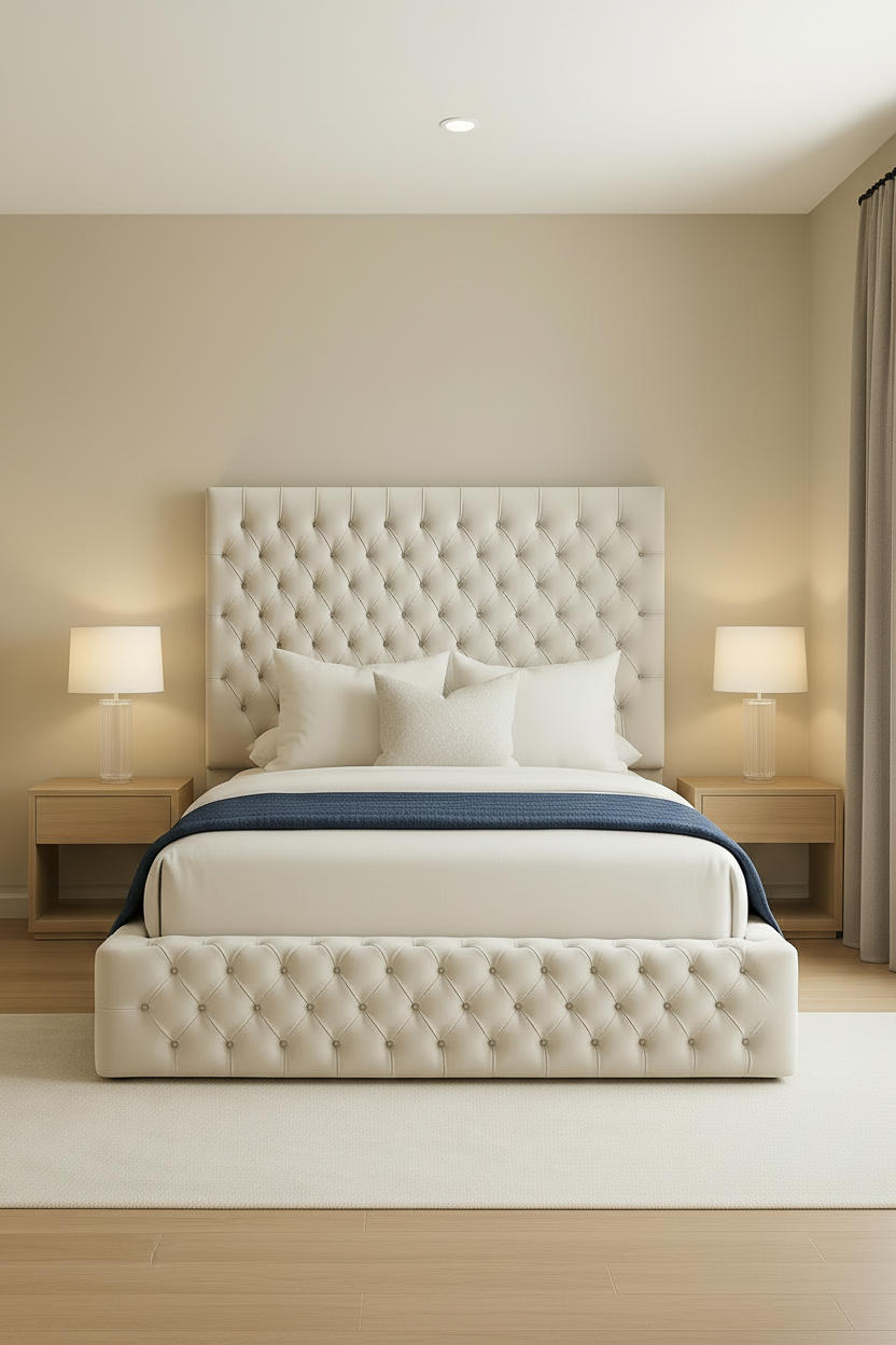 Ravello Plush Bed – Premium Upholstered Finish