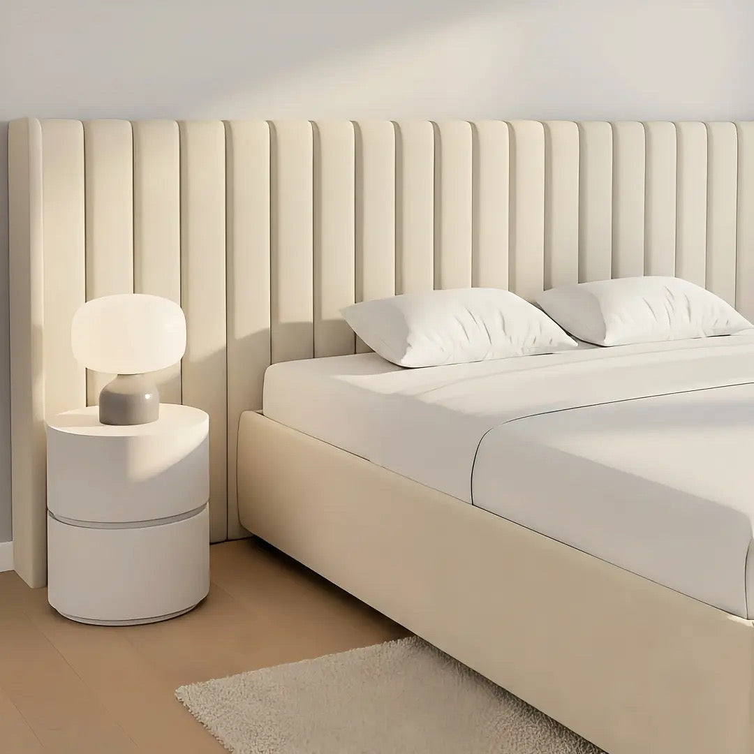 2026 Extended Panel Amara Wingback Bed | 2 Parts Headboard