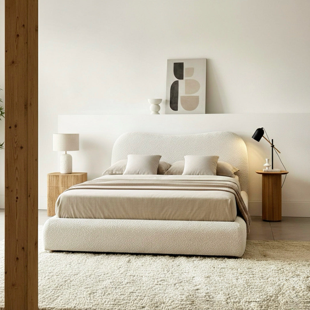 Venice Boucle Bed | Custom Size Speacilist