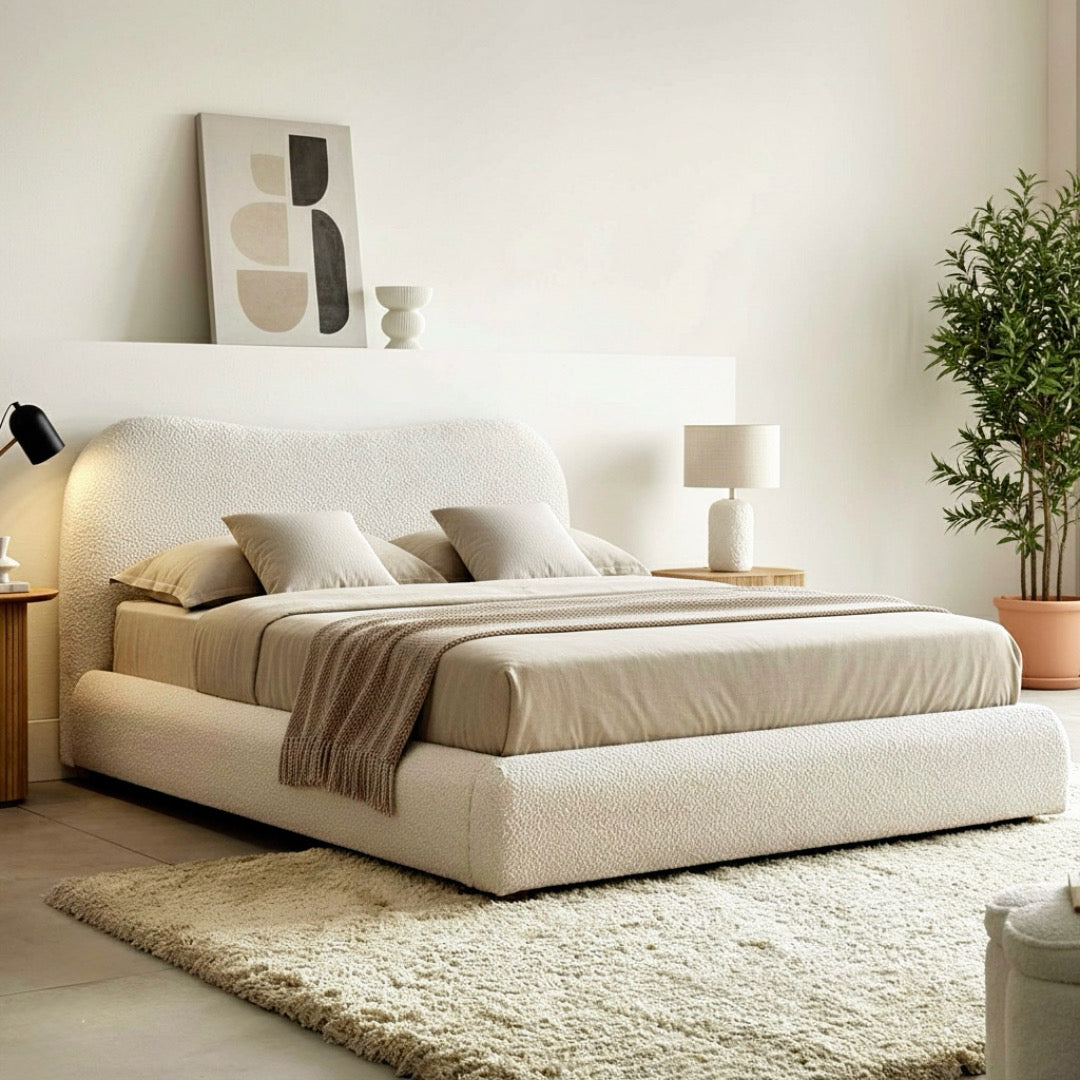 Venice Boucle Bed | Custom Size Speacilist