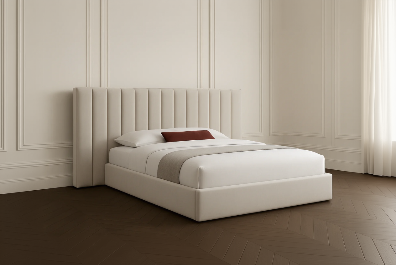 The Verona Extended Panel Bed (2 piece headboard)