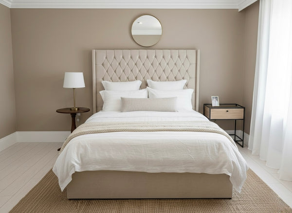 Virella Supreme Bed – Elegant winged Upholstered Design