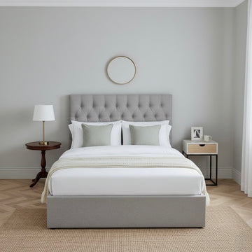 Astra Noir Bed – Modern Upholstered Bed