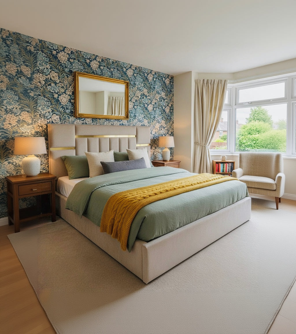 Caspia Strip Bed – Luxury Bedroom Centrepiece