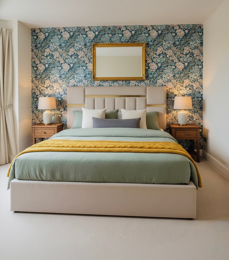 Caspia Strip Bed – Luxury Bedroom Centrepiece