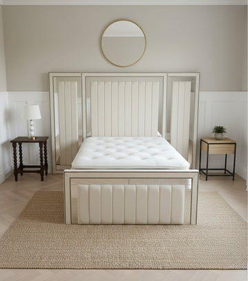 Veltrix Mirror Bed – Extended Headboard Bed Frame