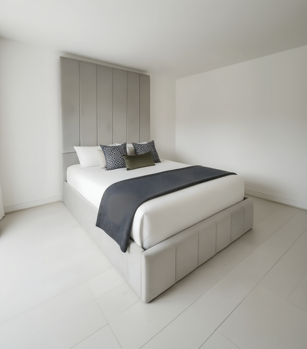Altero Luxe Bed – Elegant Upholstered Panel Bed