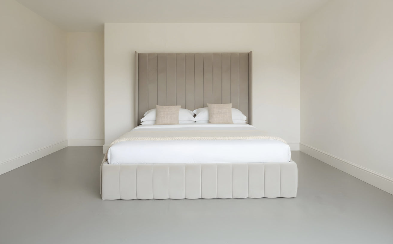 Haven Panel Bed – Modern Upholstered Panel Bed Frame