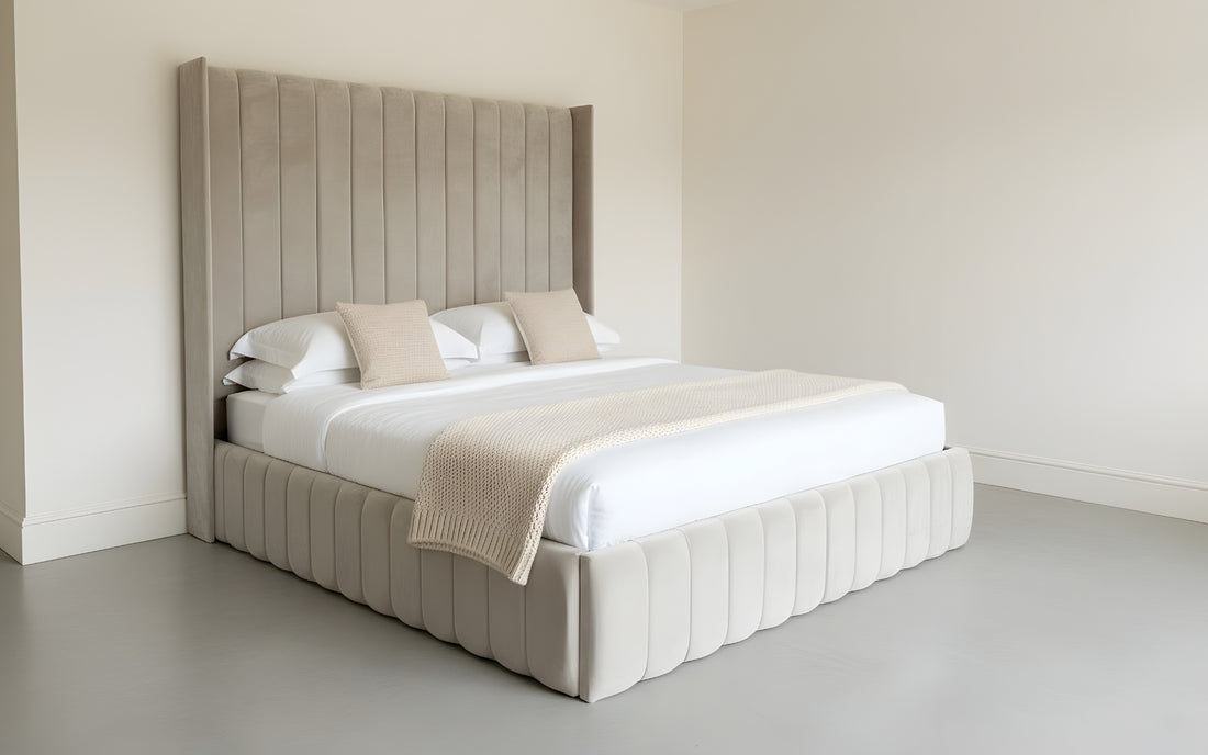Haven Panel Bed – Modern Upholstered Panel Bed Frame