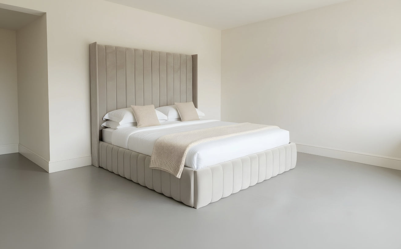 Haven Panel Bed – Modern Upholstered Panel Bed Frame