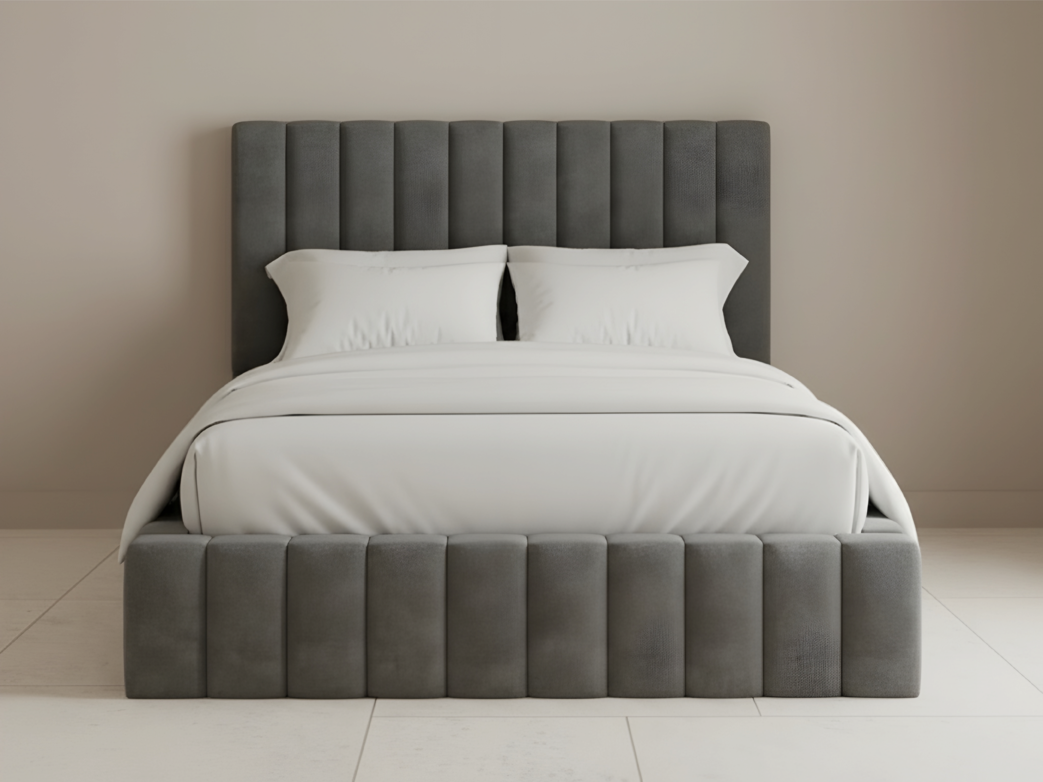 Noiré Panel Bed – Luxury Upholstered Bed Frame